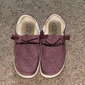 Hey Dude Burgundy Slip-On Shoes
